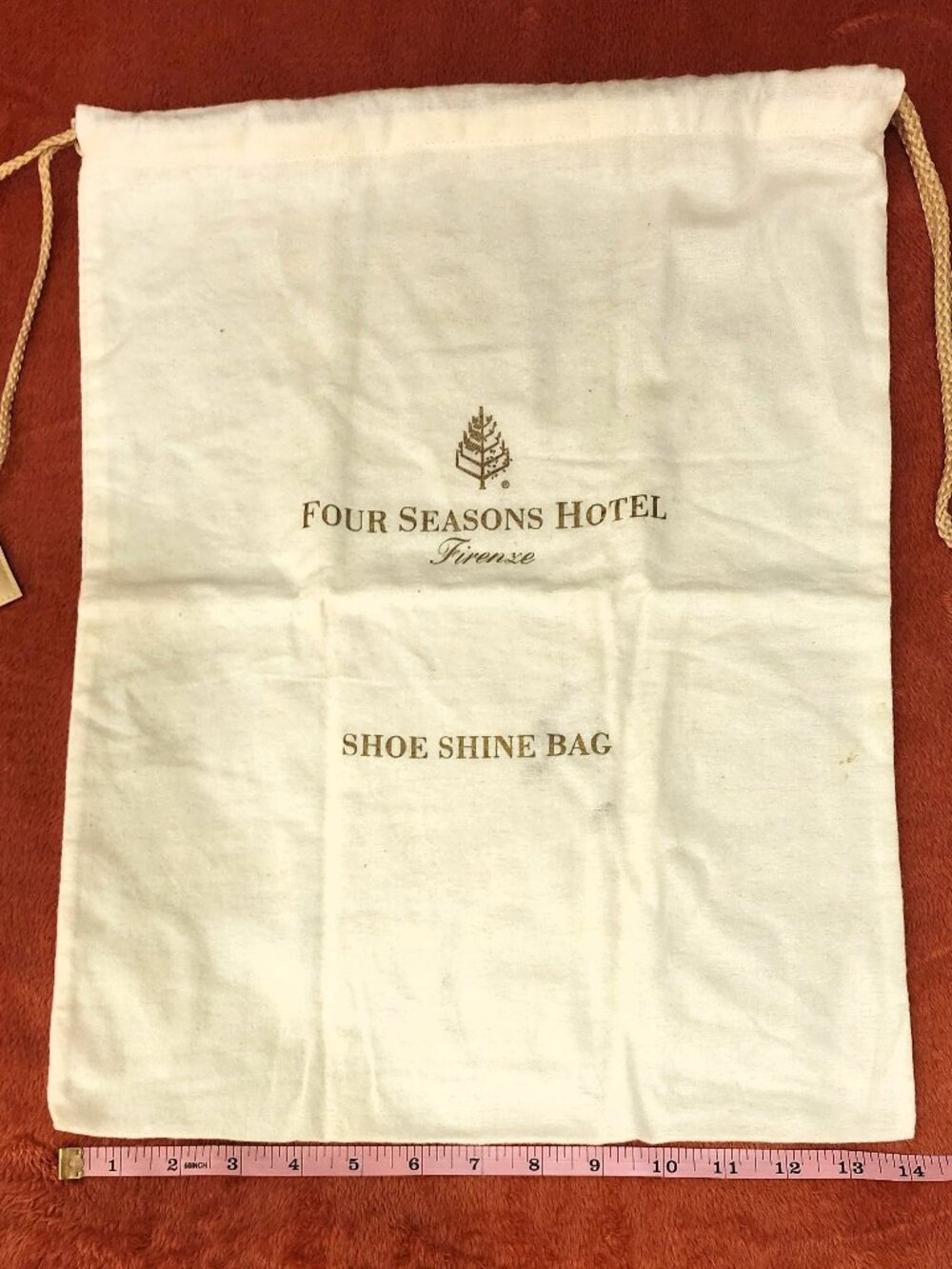 FOUR SEASONS HOTEL FIRENZE Vintage Shoe Shine Storage Bag